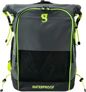 geckobrands Waterproof All Sport 32L Backpack Daypack Sports Gym Hiking Outdoor Travel (Grey Neon Green)