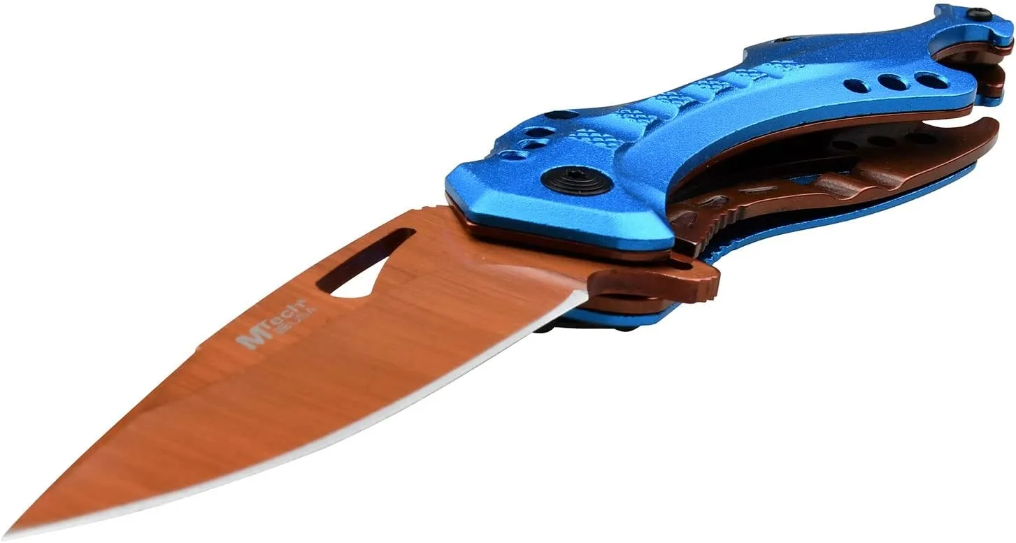 GIFTS INFINITY MTech USA, Tac - Force Personalized Laser Engraved Assisted Opening Pocket Knife, Fathers Day, Groomsmen Gift, Graduation Gifts, Gifts for Men Free Engraving 4.5'' CLOSED (MT-A705OBL)