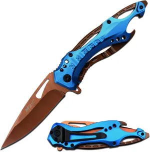 GIFTS INFINITY MTech USA, Tac - Force Personalized Laser Engraved Assisted Opening Pocket Knife, Fathers Day, Groomsmen Gift, Graduation Gifts, Gifts for Men Free Engraving 4.5'' CLOSED (MT-A705OBL)