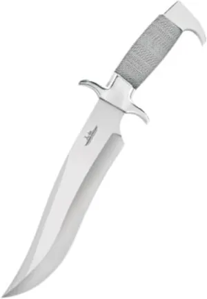 Gil Hibben Highlander Bowie Knife | 8 3/4" 420 Stainless Steel Blade | 13 1/2" Overall | Premium Leather Belt Sheath Included