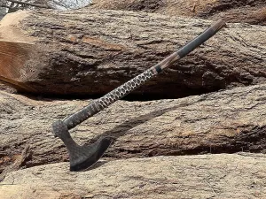 Glorius Crafts I Two Handed Berserker Axe, Hand Forged Steel Axe, Norse Battle Axe, Scandinavian Style Viking Axe,Viking Bearded Tactical,Functional Viking Battle Bushcraft Axe, History of Viking