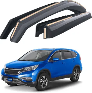 Goodyear Shatterproof in-Channel Window Deflectors for Honda CR-V (CRV) 2012-2016, Rain Guards, Window Visors for Cars, Vent Deflector, Car Accessories, 4 pcs - GY007745