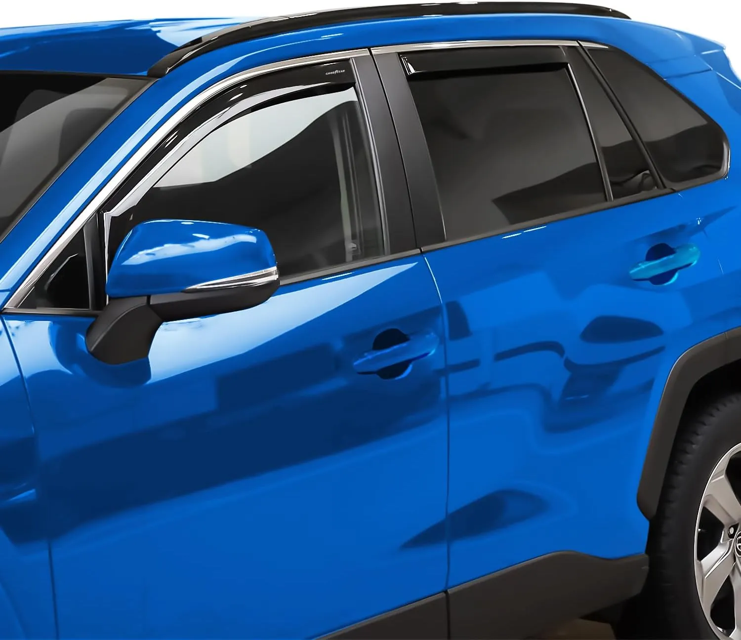 Goodyear Shatterproof in-Channel Window Deflectors for Toyota RAV4 2019-2025, Rain Guards, Window Visors for Cars, Vent Deflector, Car Accessories, 4 pcs - GY003431LPf2