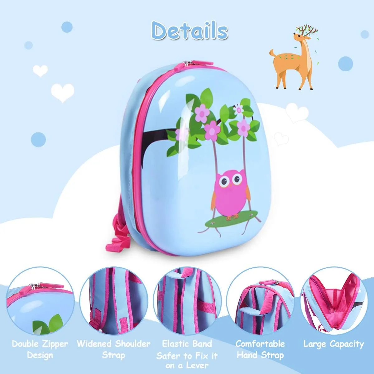 Goplus 2PC Kids Luggage, 12" & 16" Kids Carry On Luggage Set with 4 Spinner Wheels, Lightweight Rolling Spinner Suitcase for Children Toddlers Boys and Girls Travel