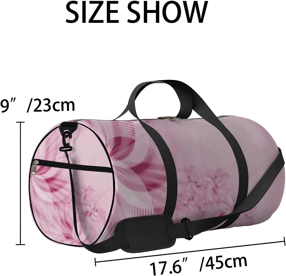 Grafic Design Business Cards Fractal Image Sports Bag Tote Bag Waterproof Gym Bag with Shoulder Strap Zipper 2 Side Pockets for Men and Women, Travel and Storage Shoulder Bag.