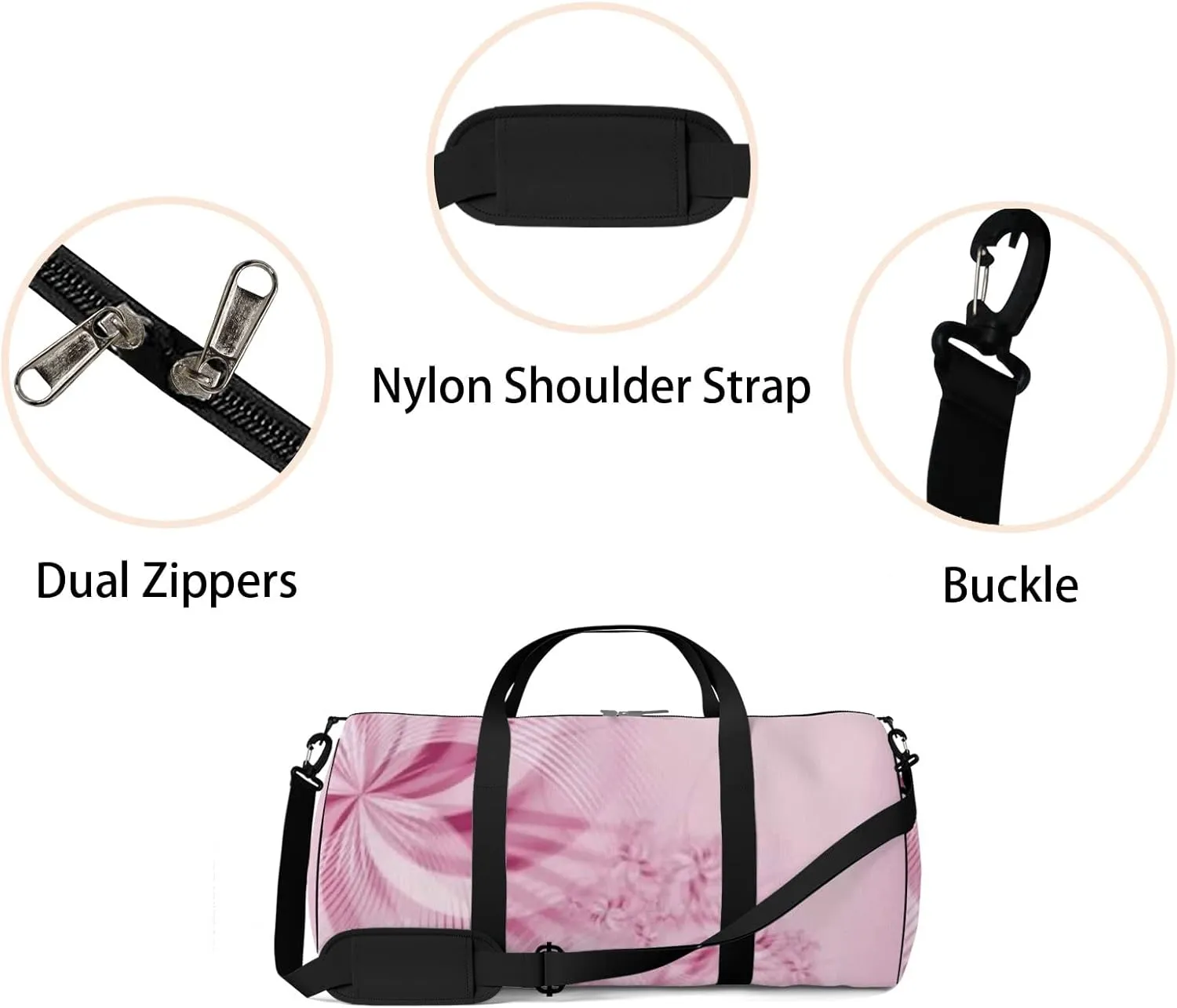 Grafic Design Business Cards Fractal Image Sports Bag Tote Bag Waterproof Gym Bag with Shoulder Strap Zipper 2 Side Pockets for Men and Women, Travel and Storage Shoulder Bag.