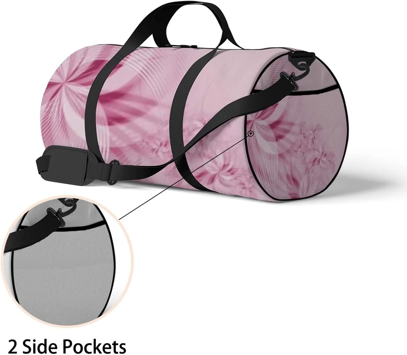 Grafic Design Business Cards Fractal Image Sports Bag Tote Bag Waterproof Gym Bag with Shoulder Strap Zipper 2 Side Pockets for Men and Women, Travel and Storage Shoulder Bag.