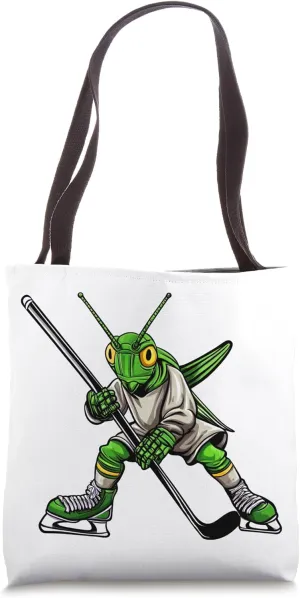 Grasshopper Ice Hockey Player Tote Bag