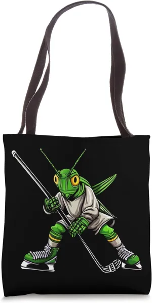 Grasshopper Ice Hockey Player Tote Bag