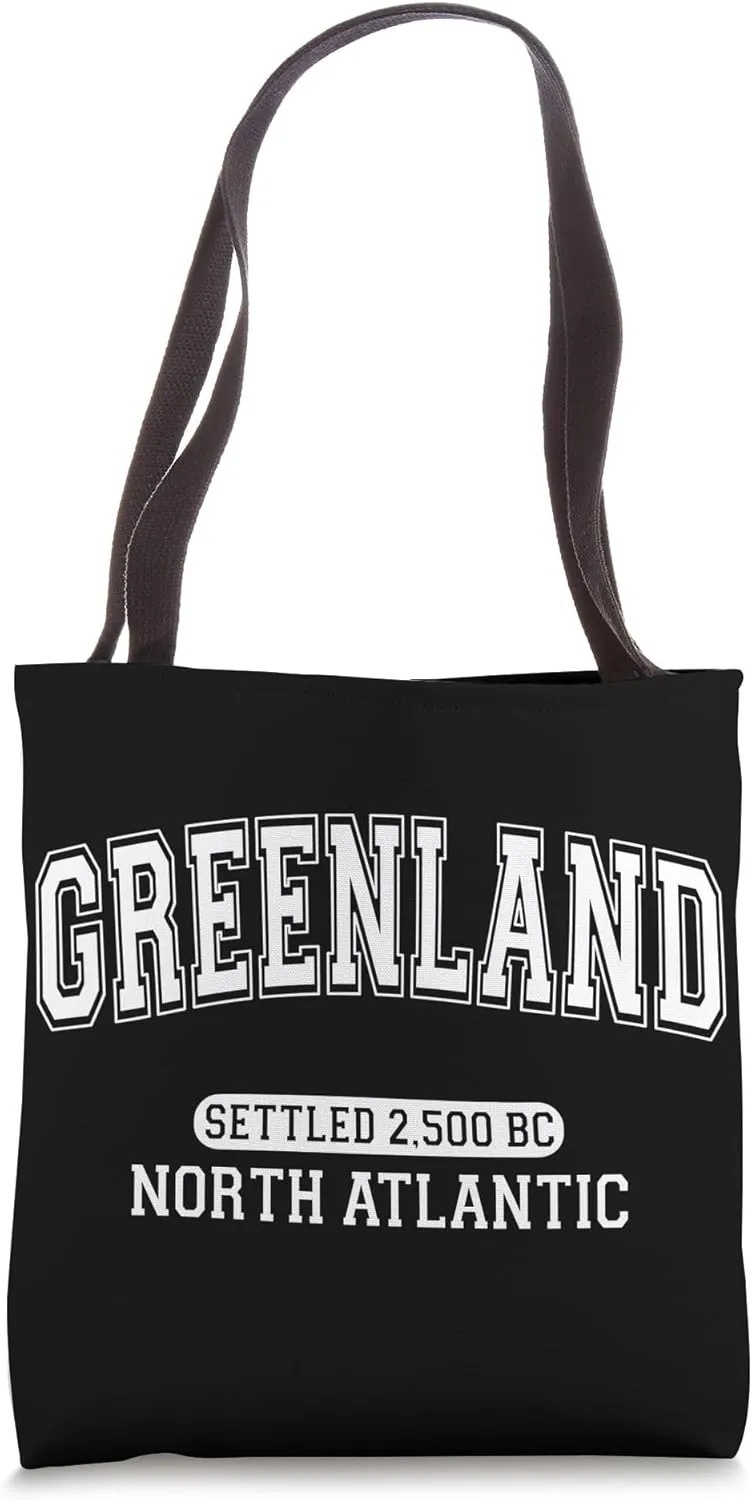 Greenland North Atlantic Settled 2,500 BC Retro Arched White Tote Bag