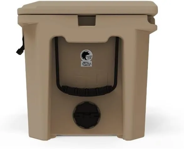 Grizzly 60 Cooler | 60 qt Ice Chest Durable Rotomolded Insulated | Made in USA | Warranty for Life | For Beach Boat Camping Fishing Hunting | G60