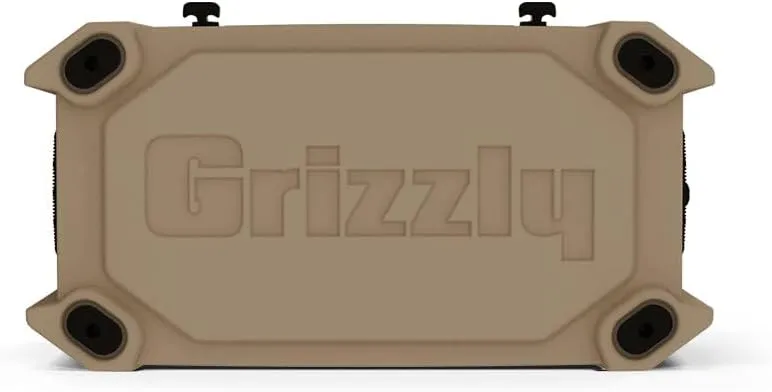 Grizzly 60 Cooler | 60 qt Ice Chest Durable Rotomolded Insulated | Made in USA | Warranty for Life | For Beach Boat Camping Fishing Hunting | G60