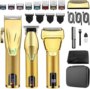 Hair Clippers for Men Professional, Cordless Beard Trimmer, 3 in 1 Clippers and Trimmers and Electric Razor Shaver Set with Bag, Mens Hair Clippers for Hair Cutting, Family, Barber
