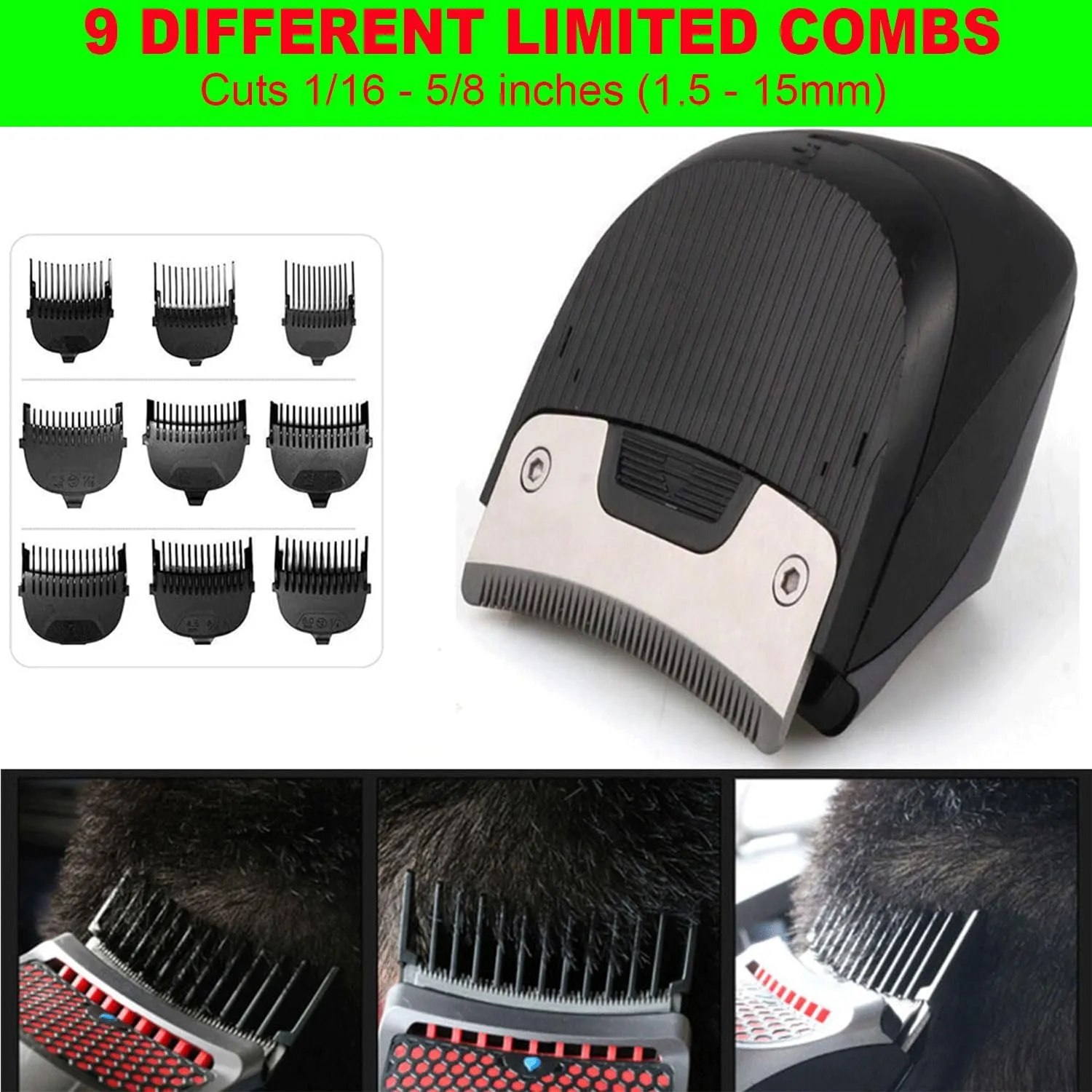 Hair Clippers Shortcut Self-Haircut Kit for Men, USB Rechargeable Cordless Electric Hair Trimmer Professional Hair Cutting Machine Shortcut Self Grooming Haircut Kit with 9 Combs