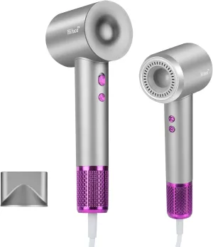 Hair Dryer,Professional Ionic Hair Dryer for Frizzy Hair,High Speed Blow Dryer with 120, 000 RPM Brushless Motor, Low Noise Supersonic Hair Dryers for Fast Drying, Constant Temperature Gray
