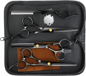 Hair Scissors, 7 Pieces Hair Cutting Scissors Professional Hairdressing Scissors Set Professional Hairdressing Scissors Barber Haircut Cuts for Hairdressers/Beginners