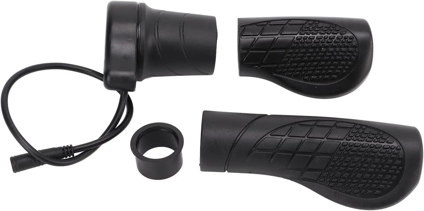 Half Twist Throttle Hand Grips 3 Pin, Electric Mountain BikeHandlebar Grips, Waterproof Ebike Speed Control Throttle for BBS02 BBSHD Mid Drive Motor EBike Conversion Kits
