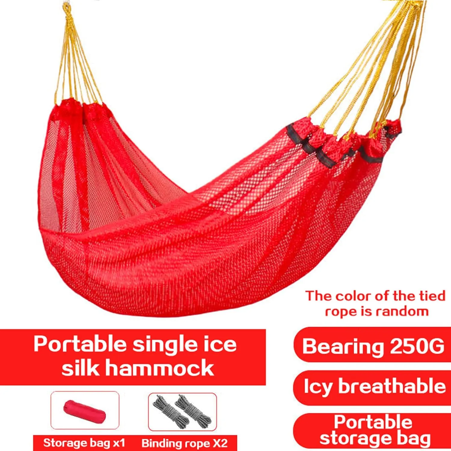 Hammocks Mesh Bed Hammock Camping Hammock Single Hunting Sleeping Swing Outdoor Hammock Portable Sports Home Ice Silk Hammock for Travel Outdoor Hammock, Blue
