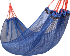 Hammocks Mesh Bed Hammock Camping Hammock Single Hunting Sleeping Swing Outdoor Hammock Portable Sports Home Ice Silk Hammock for Travel Outdoor Hammock, Blue