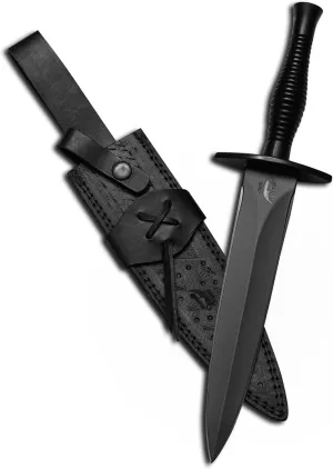 Handmade Dagger Knife with Leather Sheath- Double Edge Knife for Camping Work- Best Handmade Gift
