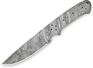 Handmade Damascus Steel Blank Blade | Hand Forged full tang knife Steel Blade | 9.5 Inches Handmade Camping Knife Making Supplies| HUNT-20