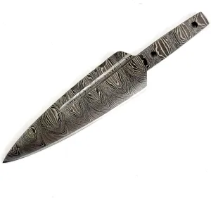 Handmade Damascus Steel Sgian Dubh Blank Blade – Heat Treated & Sharp – Authentic Scottish Craftsmanship – DIY Knife Making Supply – Forged Highland Blade for Custom Handle (B6)