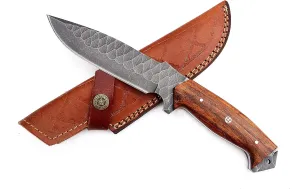 Handmade Hunting Knife with Leather Sheath Bushcraft Knifes1095 Steel Fixed Blade Hunting Knives HUNTER