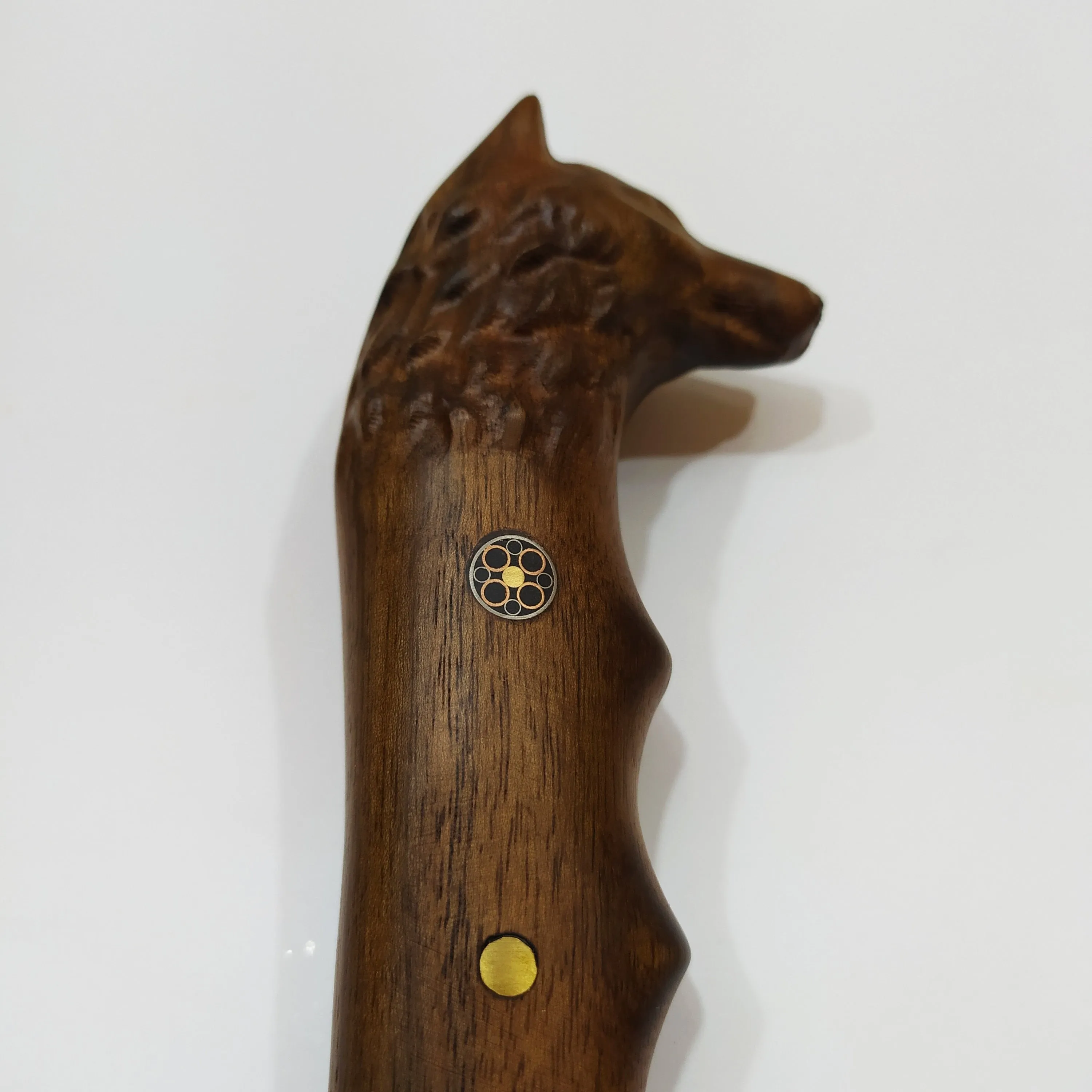 Handmade Wolf Print Fixed Blade Knife