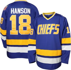 Hanson Brothers Jersey, Charlestown Chiefs 16,17,18 Slap Shot Ice Hockey Movie Jersey