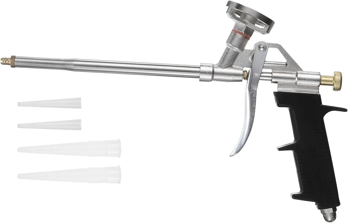 HARFINGTON Spray Foam Gun PU Expanding Caulking Gun Foam Insulation Gun with 2pcs Caulking Gun Nozzles for Window and Door