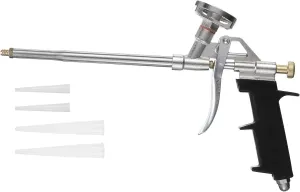 HARFINGTON Spray Foam Gun PU Expanding Caulking Gun Foam Insulation Gun with 2pcs Caulking Gun Nozzles for Window and Door