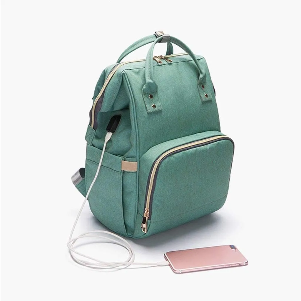 HBJWOV Mummy Bag Shoulder Multifunctional Large Capacity Lightweight Light Mother Bag Baby Bag Out Bag(D)