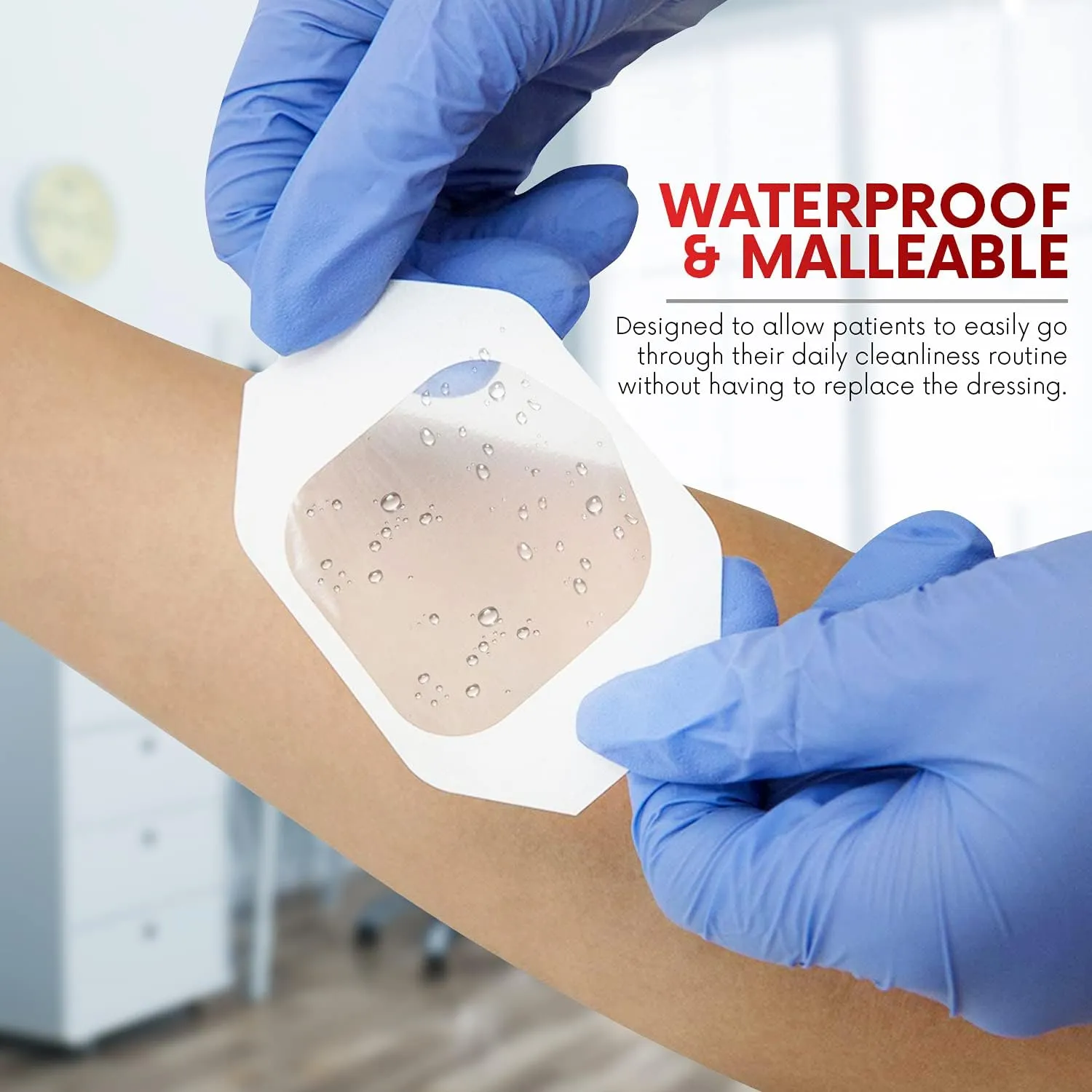 HEALQU Transparent Film Dressing, 6" x 8" Pack of 10 Waterproof Wound Bandage Adhesive Patches, Post Surgical Shower or IV Shield, Tattoo Aftercare Bandage by Healqu