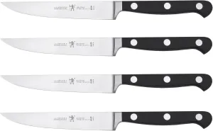 HENCKELS Classic Razor-Sharp Steak Knife Set of 4, German Engineered Informed by 100  Years of Mastery, Black/Stainless Steel