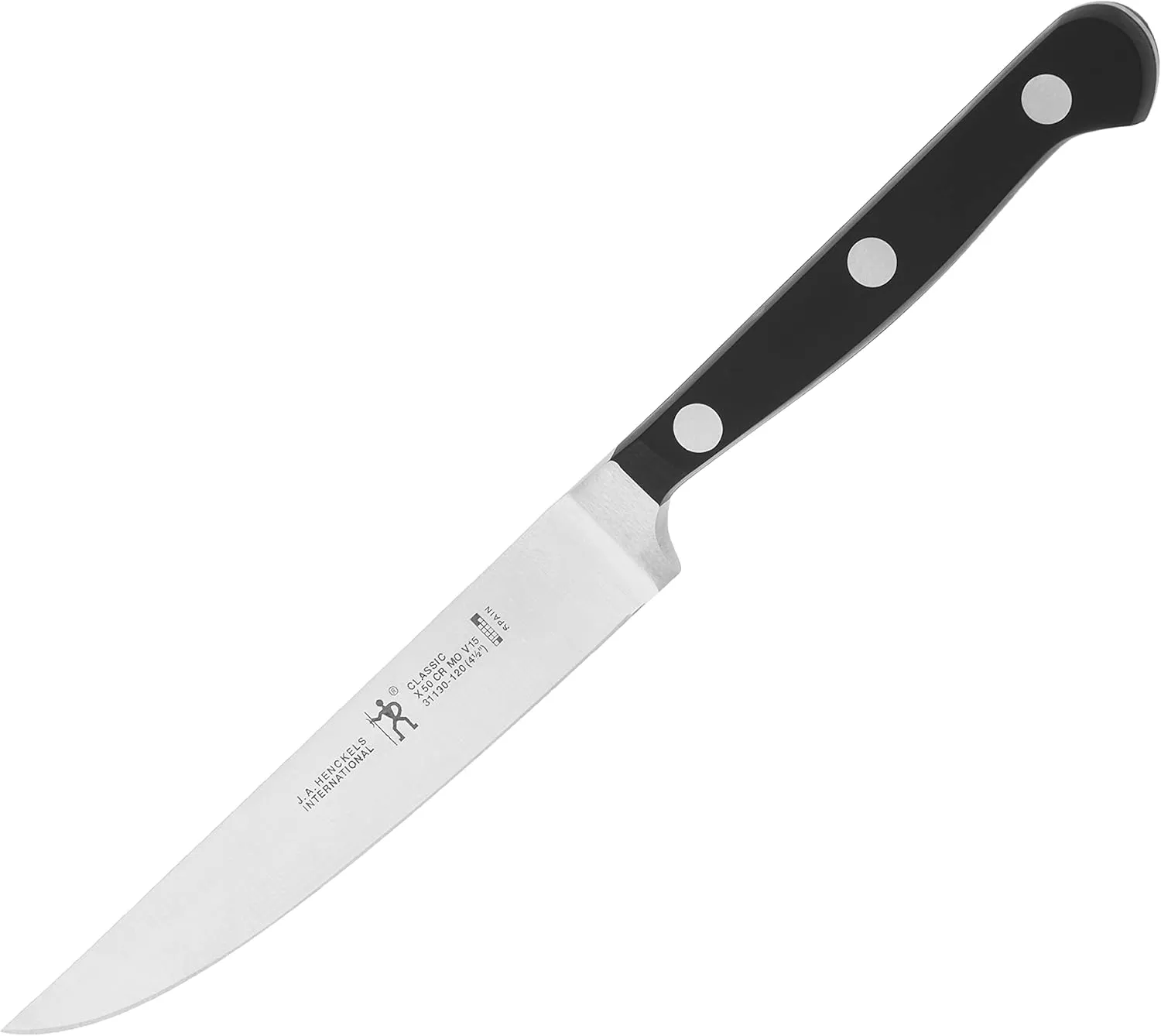 HENCKELS Classic Razor-Sharp Steak Knife Set of 4, German Engineered Informed by 100  Years of Mastery, Black/Stainless Steel