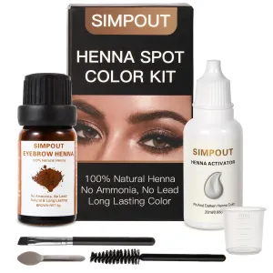 Henna Hair - Pure Natural Hair Color, Water and Smudge Proof, Professional at Home and Salon, Easy to Use (Brown)