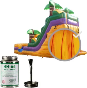 HH-66 Vinyl Repair Kit | Inflatable Bounce House Repair Kit |Includes 4 Ounce Adhesive and Vinyl Roll | for Flexible, Waterproof Repairs of Tears, Punctures, and Holes