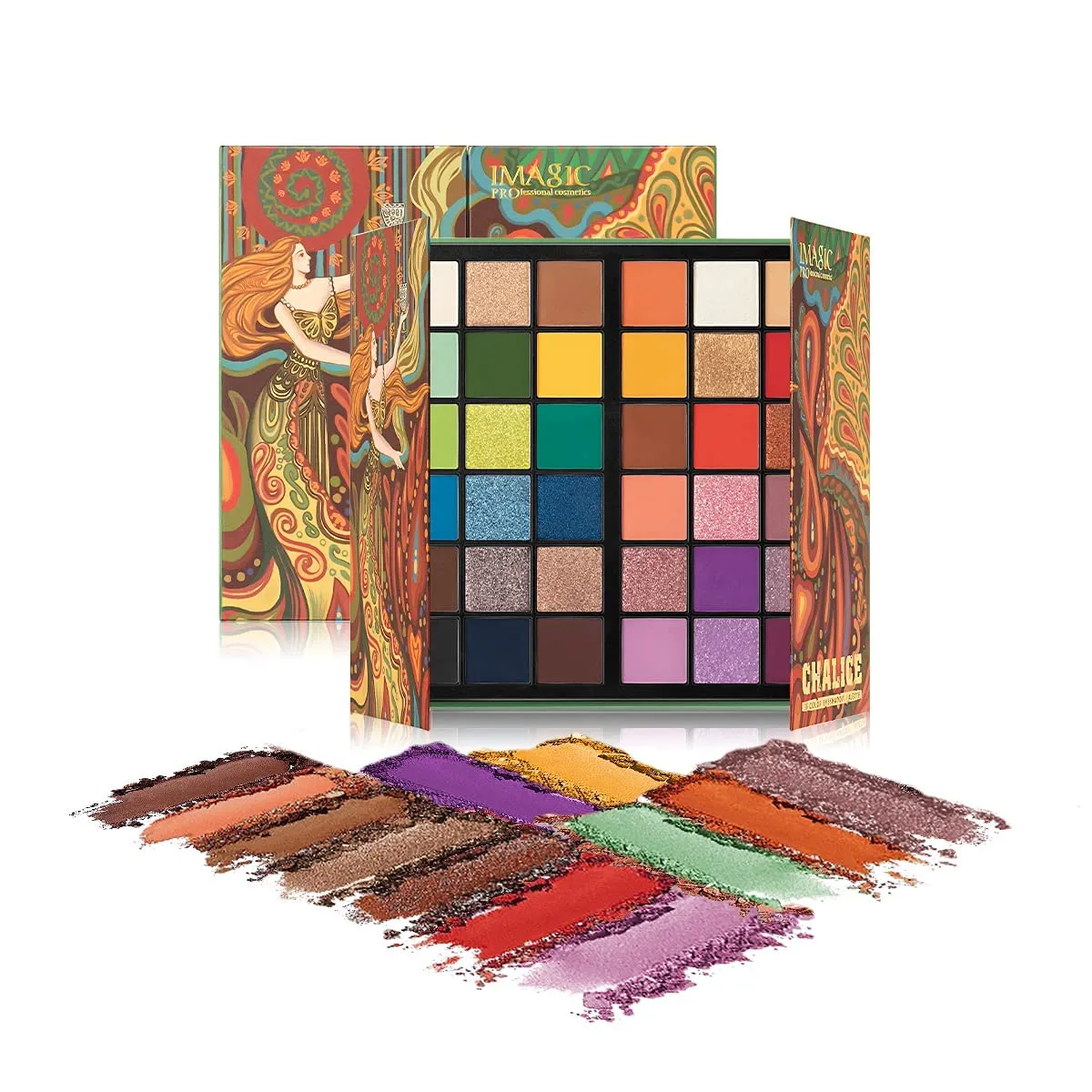 Highly Pigmented Eye Makeup Palette , 36 Colors Matte Shimmer Metallic Eyeshadow Pallet Long Lasting Blendable Natural Colors Waterproof Make Up Eye Shadows Cosmetics Gift Kit-Great for Travel