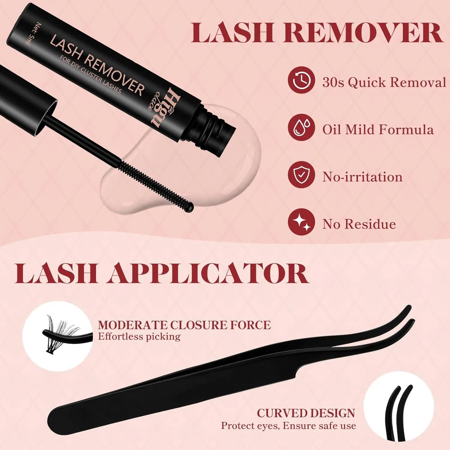 Higu clace DIY Lash Extension Kit, 320pcs Lash Clusters, with Eyelash Bond and Seal Cluster Lashes Glue Remover Lashes Applicator for D curl Eyelash Extension Natural Look at Home(30D 40D-Kit)