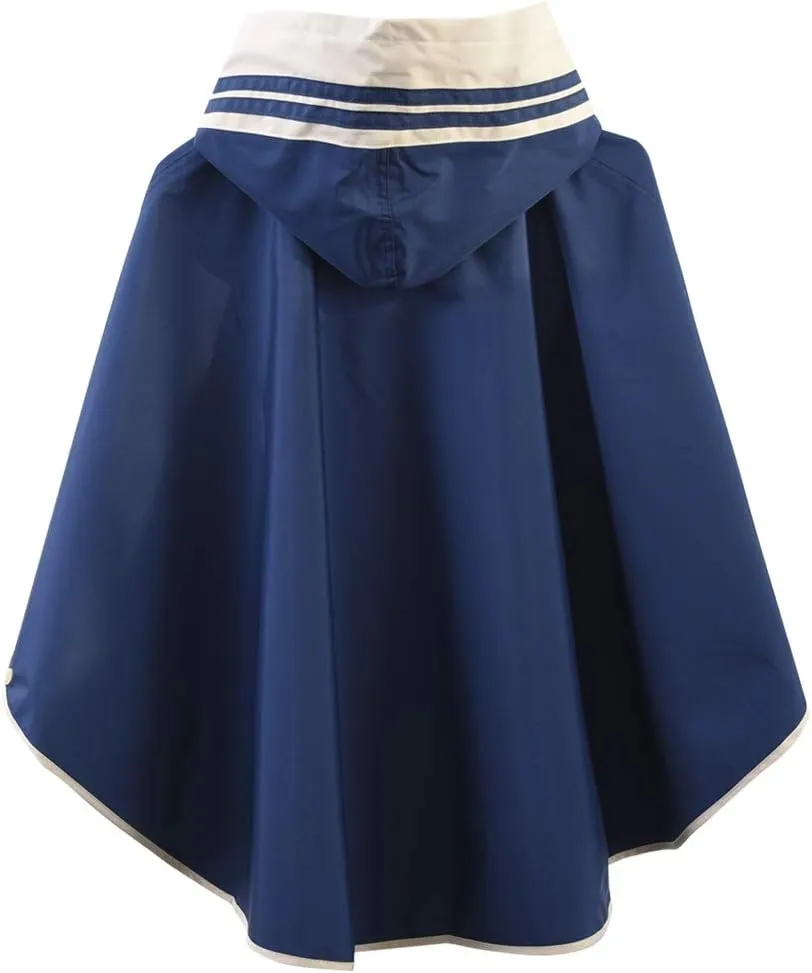 Hiheart Girls Waterproof Rain Poncho Hooded Packable Raincoat