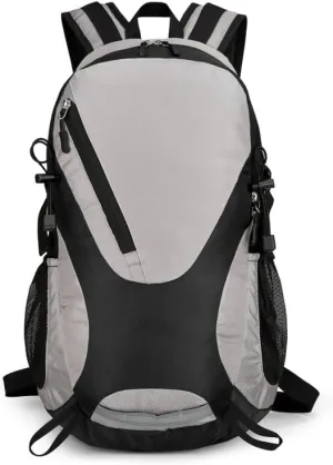 Hiking Backpack Outdoor Lightweight Daypack Large Capacity Travel Bag for Trekking Cycling and Casual with Breathable Straps (Grey)