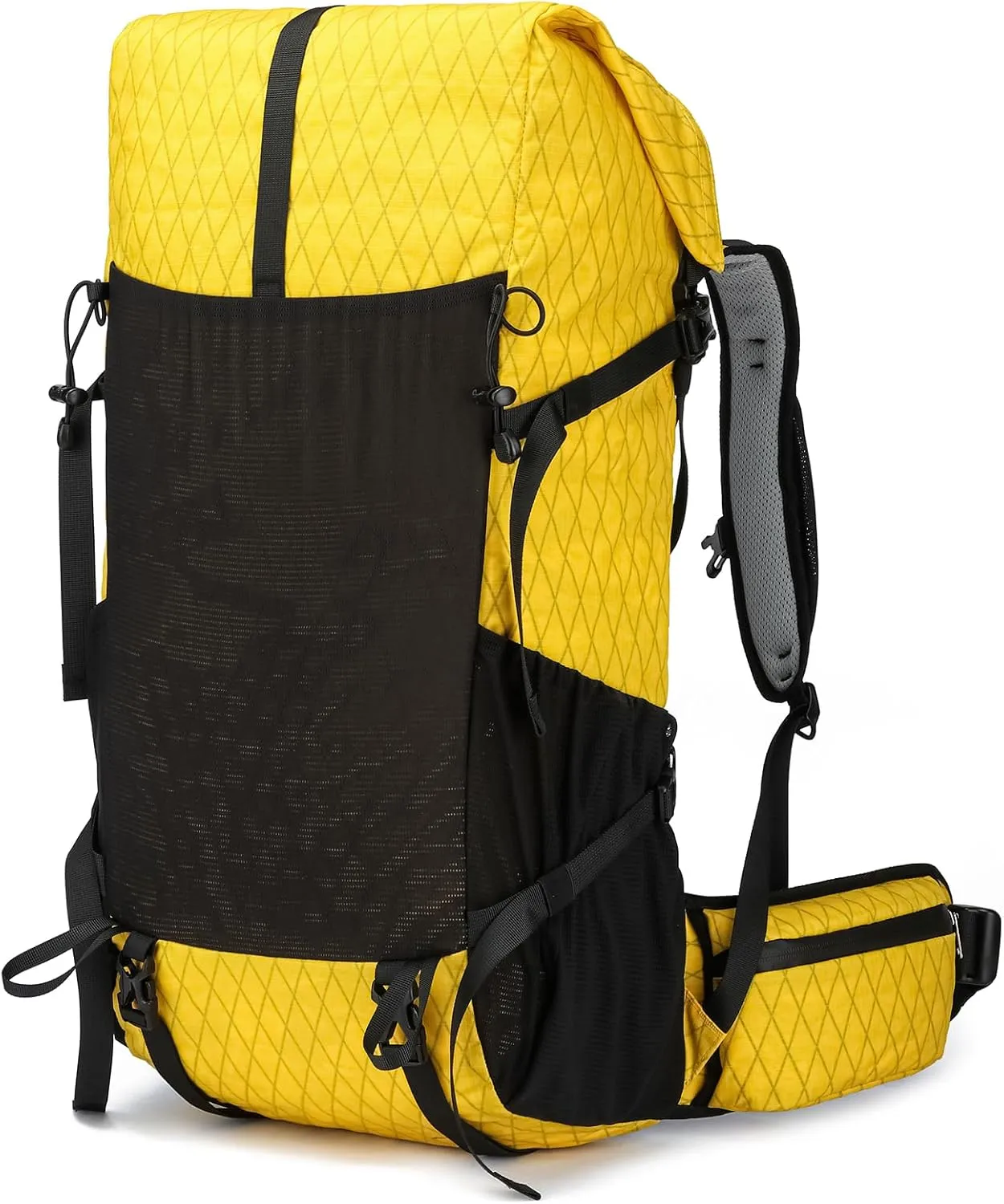Hiking Backpack,40L to 50L Extra Large Capacity Hiking Bag, Internal Frame Camping Backpack, Upgraded X-PAC Lightweight Sport Daypack Travel Backpack Fit For Mountain Climbing Camping(Yellow)
