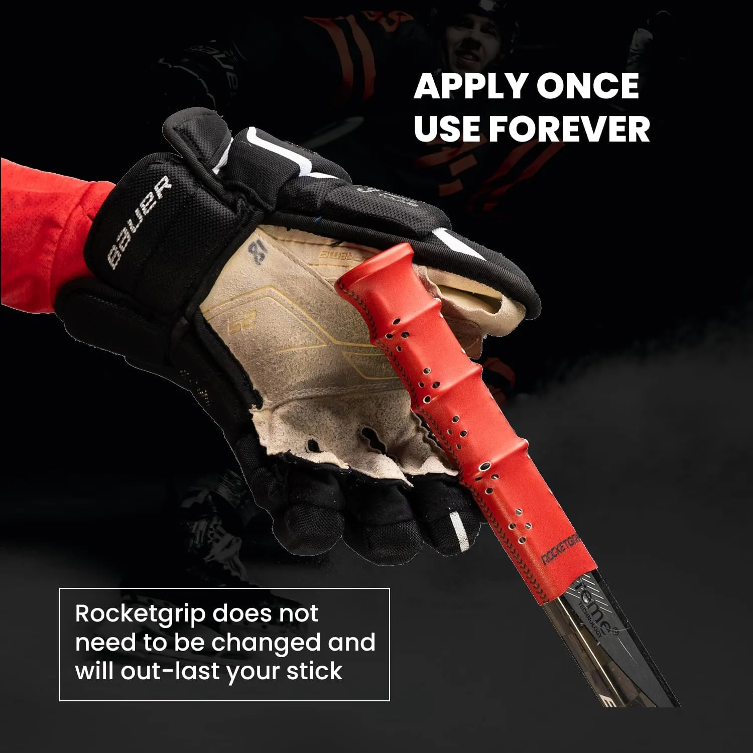 Hockey Stick Hole Replacement Grip - Better Than Grip Tapes - Long Lasting Premium Quality Easy to Install Ice Hockey Sports Grip for Adults and Kids