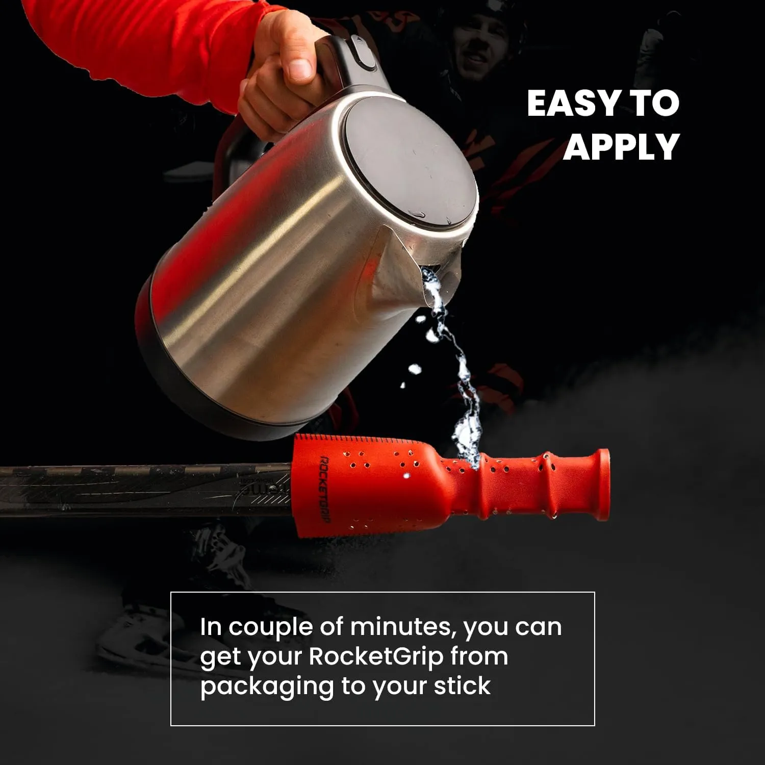Hockey Stick Hole Replacement Grip - Better Than Grip Tapes - Long Lasting Premium Quality Easy to Install Ice Hockey Sports Grip for Adults and Kids