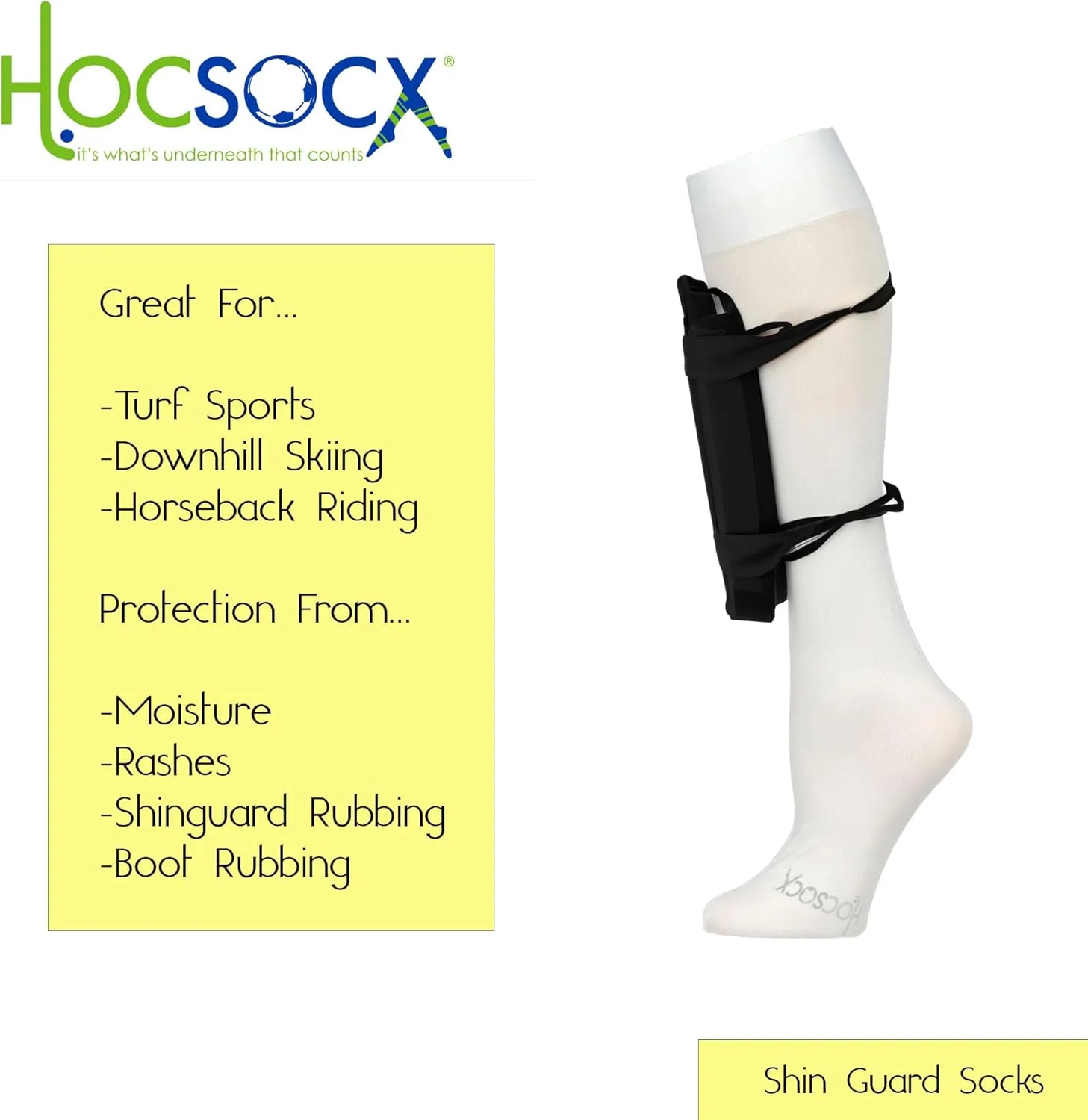 Hocsocx White Performance Liner Socks Moisture Wicking Protection for Field Hockey Soccer Ski Horseback Riding