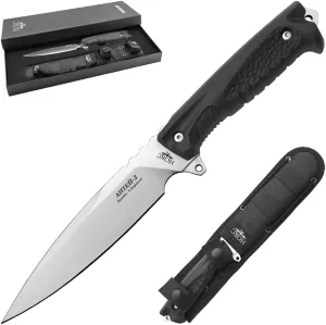 HOKC Antey-3 | 605-101821 | Tactical Knife, Hunting Knife by Official Dealer - D2 Stainless Tool Steel, TPR Handle, Glass Breaker, Ideal for Camping & Hunting
