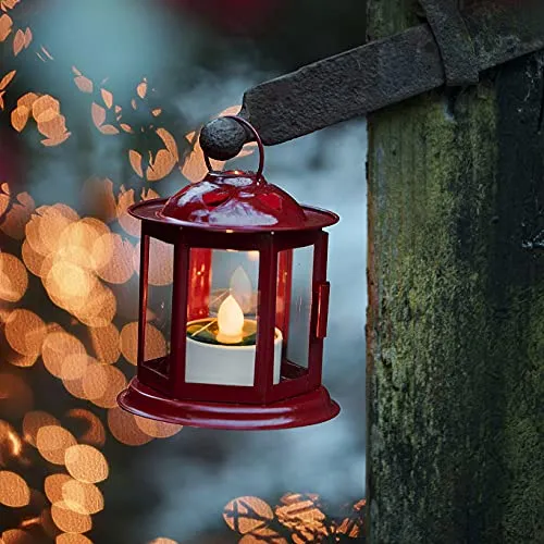 Homemory Solar LED Tea Light Candles for Lantern Garden Camping and Home Decor, Pack of 8, Warm White