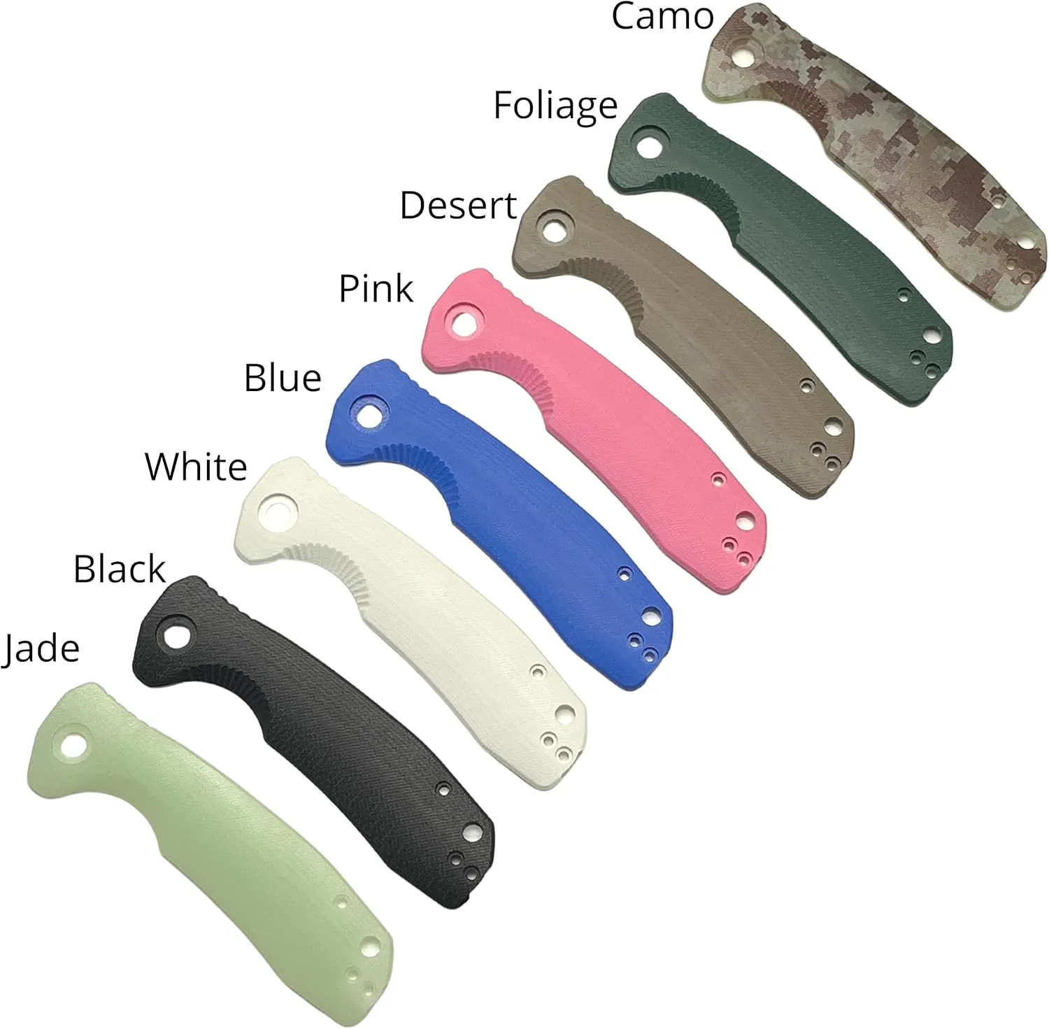 Honey Badger Knife Replacement Handle, Replacement Handle Kit for Honey Badger Knives in G10 with Backspacer, Compatible with Knives with Left/Right Pocket Clip
