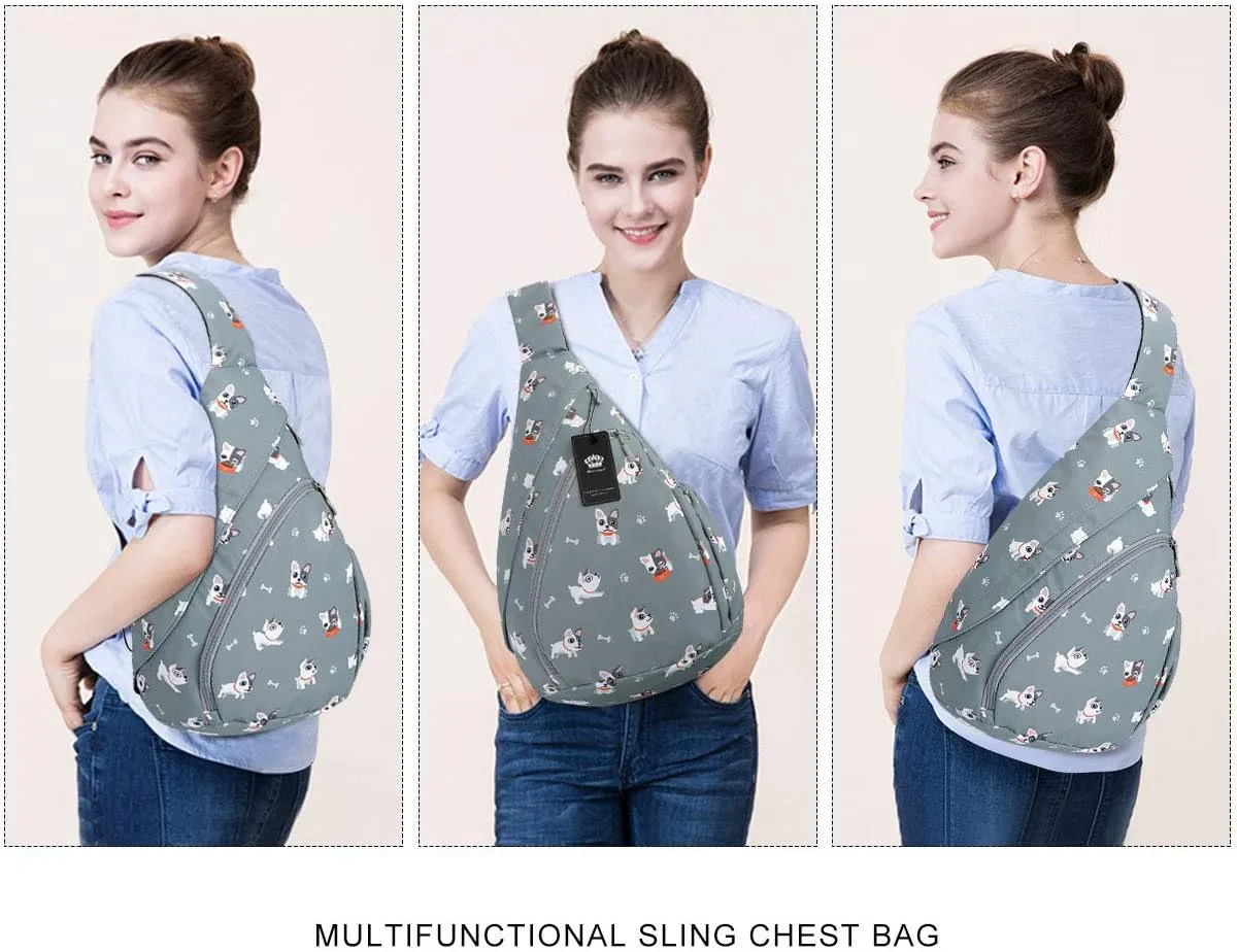 HUA ANGEL Crossbody Sling Bag for Men & Women Lightweight Waterproof Chest Shoulder Bag for Travel Hiking & Everyday Use