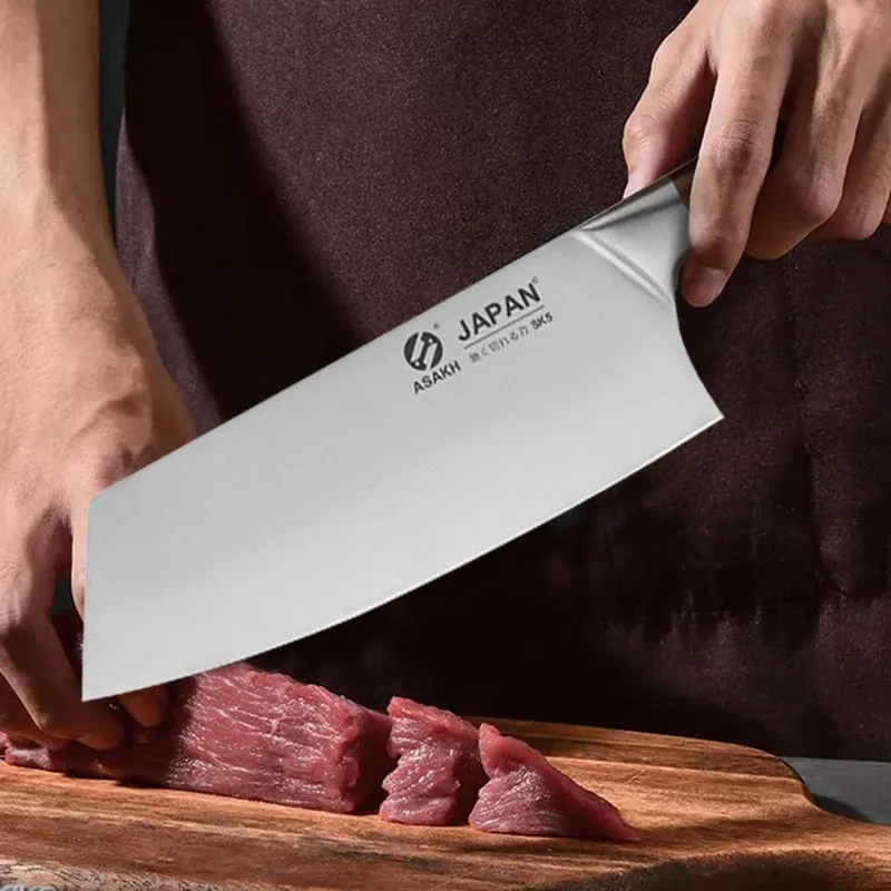 HULIANFU Stainless Steel Japanese Chef Knives Set Meat Fish Vegetables Chopping Cleaver Butcher Knife Chinese Kitchen Knife with Gift Box